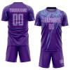 Customized Soccer Jerseys Sports T-Shirts and Shorts Sets for Men/Youth/Teen Boys/Girls/Women, Personalized Purple Team Uniforms Design Your Own Casual Tees with Name & Number & Logo Print view 1