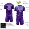 Customized Soccer Jerseys Sports T-Shirts and Shorts Sets for Men/Youth/Teen Boys/Girls/Women, Personalized Purple Team Uniforms Design Your Own Casual Tees with Name & Number & Logo Print view 3