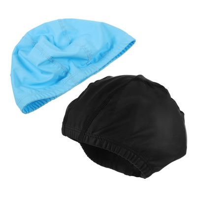 Baluue 2pcs Extra Large Swim Cap for Adults Unisex Design for Thick Hair Flexible Lightweight -Skid Feature