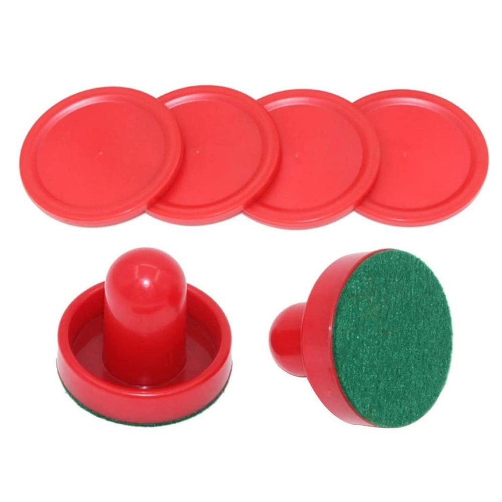 NineFit Basics Air Hockey Pucks, Air Hockey Replacement Set Ice Hockey Pushers Pucks Paddles Table Family Game Red