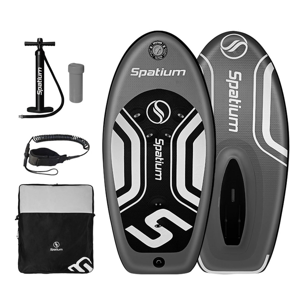 Hydrofoil Board for Surfing Inflatable Hydrofoil Surfboard Non Electric Inflatable Wingfoil Board Wakeboard SUP Paddle Board Hydrofoil Board Surfboard Dark Gray 145L