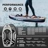 Hydrofoil Board for Surfing Inflatable Hydrofoil Surfboard Non Electric Inflatable Wingfoil Board Wakeboard SUP Paddle Board Hydrofoil Board Surfboard Dark Gray 145L view 3