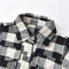 Baby Boys' and Toddler Long Sleeve Plaid Flannel Button Up Shirt for Boys Kids Jacket Shirt Spring (Black, 5-6 Years) view 2