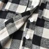 Baby Boys' and Toddler Long Sleeve Plaid Flannel Button Up Shirt for Boys Kids Jacket Shirt Spring (Black, 5-6 Years) view 3