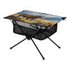 Msyxl Oil Highland Cattle Portable Folding Camping Table, Compact Lightweight Beach Table with Carrying Bag for Outdoor Picnics, BBQs, Camp view 1