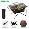 Msyxl Oil Highland Cattle Portable Folding Camping Table, Compact Lightweight Beach Table with Carrying Bag for Outdoor Picnics, BBQs, Camp view 3