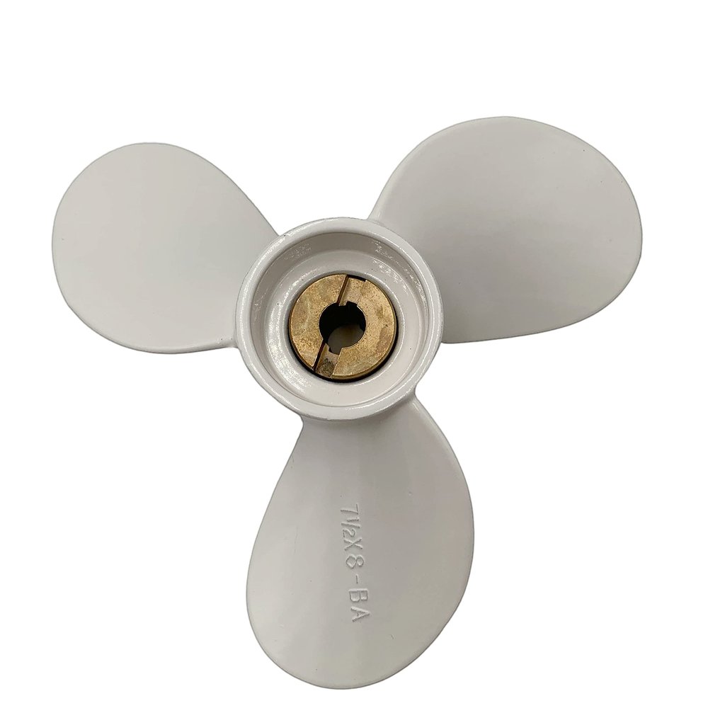 BARDOVEN 4A/5C/F4A 7-1/2x8 Aluminum Outboard Propeller RH PIN Drive Prop Fit for Yamaha Outboard Motor Engine 7.5x8