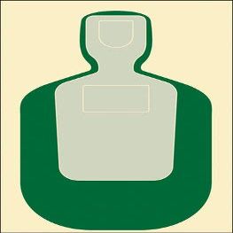 100 Pk, Standard Tq-19 Qualification Target 5 Yard Target Silhouette Green & Light Green Size: 24" X 45"