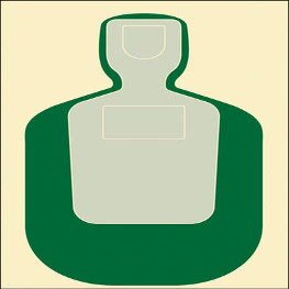100 Pk, Standard Tq-19 Qualification Target 5 Yard Target Silhouette Green & Light Green Size: 24" X 45"