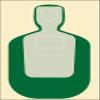 100 Pk, Standard Tq-19 Qualification Target 5 Yard Target Silhouette Green & Light Green Size: 24" X 45"