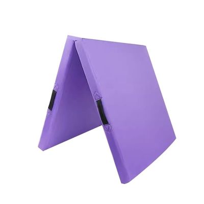 LXHELIVERY Fold Folding Exercise Mat Gymnastic Gymnastic Tumble Exercise Mat with Carrying Handles, for Indoor/Outdoor Exercise Mat Home Gym Yoga Mat (Color : Purple, Size : 120x60x5cm)