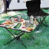 Msyxl Watercolor Vegetables Portable Folding Camping Table, Compact Lightweight Beach Table with Carrying Bag for Outdoor Picnics, BBQs, Camp view 2