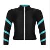 Hansber Kids Girls Jacket Sweatshirt Quick Dry Long Sleeve Gym Track Jacket Running Figure Ice Skating Jackets T-Shirts Cyan 10 Years