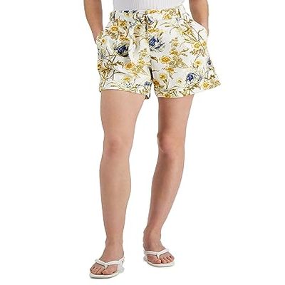 INC International Concepts Womens High Rise Floral Print Belted Shorts 4