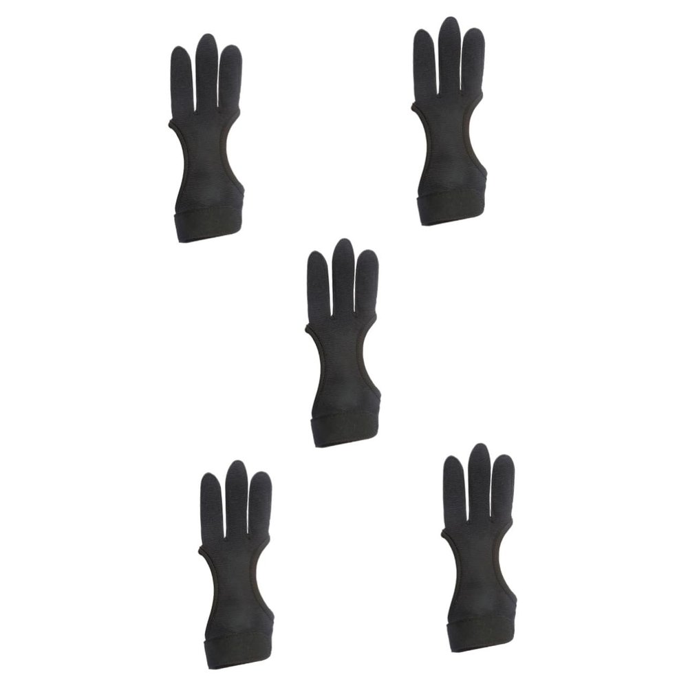 Yardwe 5pcs Archery Gloves for Men Finger Sleeves Protectors Professional Finger Guard Portable Archery Glove
