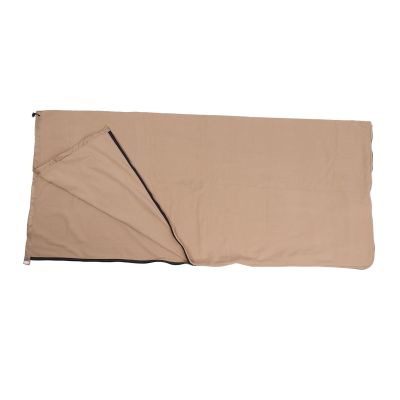XHTLLO Sleeping Bag Liner, Extra Thick Fleece Provide Better Warmth Soft Sleeping Bag, Delicate Comfortable to Touch Large Space Hug Sleep Pod Adult, for Camping, Travel(Brown)