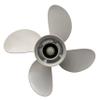 BARDOVEN 4 Blades 25~60HP 10-5/8x12 Aluminum Propeller 13 Tooth RH Prop for Yamaha Outboard Motor Engine, WHITE view 2