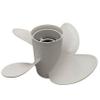 BARDOVEN 4 Blades 25~60HP 10-5/8x12 Aluminum Propeller 13 Tooth RH Prop for Yamaha Outboard Motor Engine, WHITE view 3