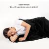 XHTLLO Sleeping Bag Liner, Extra Thick Fleece Provide Better Warmth Soft Sleeping Bag, Delicate Comfortable to Touch Large Space Hug Sleep Pod Adult, for Camping, Travel(Black) view 2