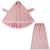 ABAFIP Abaya Dress for Kids Girls Muslim Kaftan Hijab Dubai Islamic Prayer Dress Baggy Long Sleeve Top Skirt 2 Piece Casual Outfits Set Pink 4-5 Years view 3