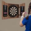 Kreiaoer Classic Dartboard Cabinet, Dart Board with Cabinet and Scoreboard, Set with 6 Darts for Homes, Bedrooms, Bars, Clubs (Brown) view 4