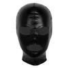 DINORMIN Unisex Adults Wet Look Full Face Mask Shiny Sequins Headgear Party Clubwear Cosplay Costume Black One Size view 2