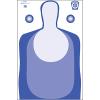100 Pk, Modified Tx-Pt Target Features Standard Tx-Pt Target with 3 Tones of Blue Shaded Dark Outside to Light in Center Size: 24" X 36" view 1