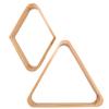 Hubceuo Wooden Billiard Ball Rack Billiard 8-Ball Triple-cornered Rack and 9-Ball Diamond Billiard Rack for Billiard Pool Table view 1