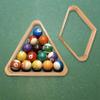 Hubceuo Wooden Billiard Ball Rack Billiard 8-Ball Triple-cornered Rack and 9-Ball Diamond Billiard Rack for Billiard Pool Table view 2
