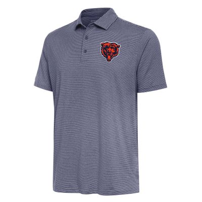 Antigua Men's Heather Navy Chicago Bears Scheme Polo