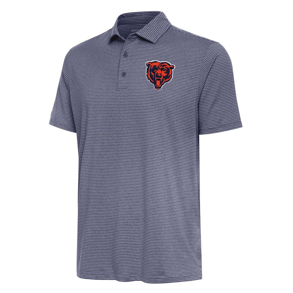 Antigua Men's Heather Navy Chicago Bears Scheme Polo