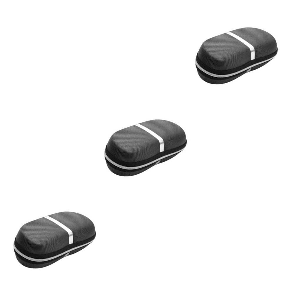 CALLARON 6pcs Portable Pressure Eyeglasses Case Peanut Shape Zipper Sunglasses Box Protector Hook Material Army Green and Black for Outdoor Sports