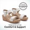 ABEO Riviera Strap Sandals For Women | Arch Support Sandals Women's | Ball of Foot Pain Relief | Built-In Metatarsal Pads Women | Ball Of Foot Cushions for Women White 9 Medium view 2