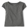 The Children's Place Girls Basic Short Sleeve Layering Tees Heather Gray 2-Pack Small view 2