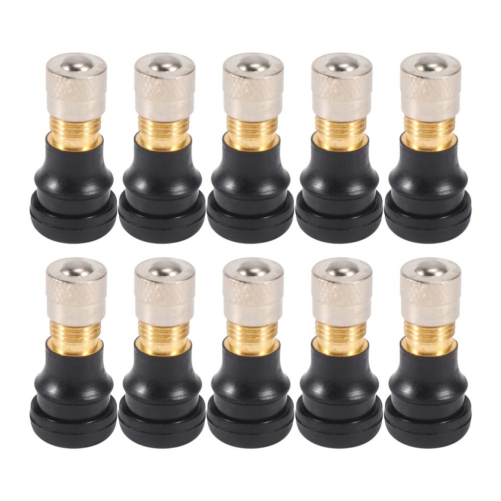 Hubceuo 10Pcs Electric Scooter Tubeless Tire Vacuum Valve Wheel Gas Valve for M365 Electric Scooter Accessories, Black