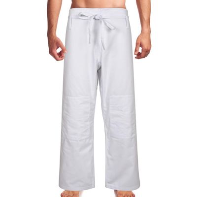 KAADUU Judo Trousers, Judo Pants, MMA Training Pants Kids Adult Student Judo Pants Unisex White Lightweight Cotton 8oz (8oz, 170)