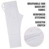 KAADUU Judo Trousers, Judo Pants, MMA Training Pants Kids Adult Student Judo Pants Unisex White Lightweight Cotton 8oz (8oz, 170) view 3