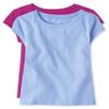 The Children's Place Girls Basic Short Sleeve Layering Tees Pink/Daybreak 2-Pack XX-Large view 1