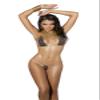 Lycra Bikini Top and G-String Clear Elastic Trim Bikini Swimwear Swimsuit Set view 2