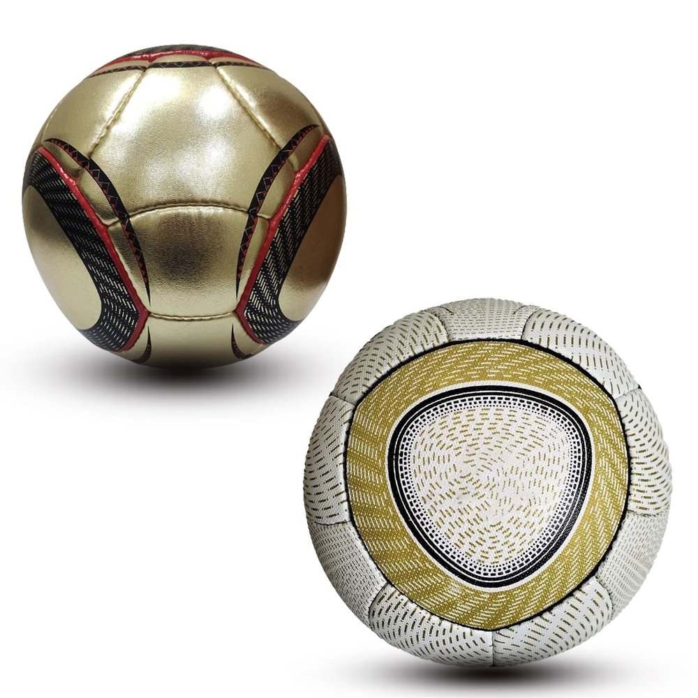 2 Pcs World Cup 2010 Match Ball Famous Football Replica, Soccer Ball Size 5, 2010 World Cup Ball is Made from Premium Rexine, Gift for Soccer Fan