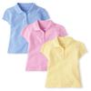 The Children's Place,Girls,Multipack Short Sleeve Pique Polos,Pale Sun/Daybreak/Sparkle Pink 3-Pack,X-Large view 1