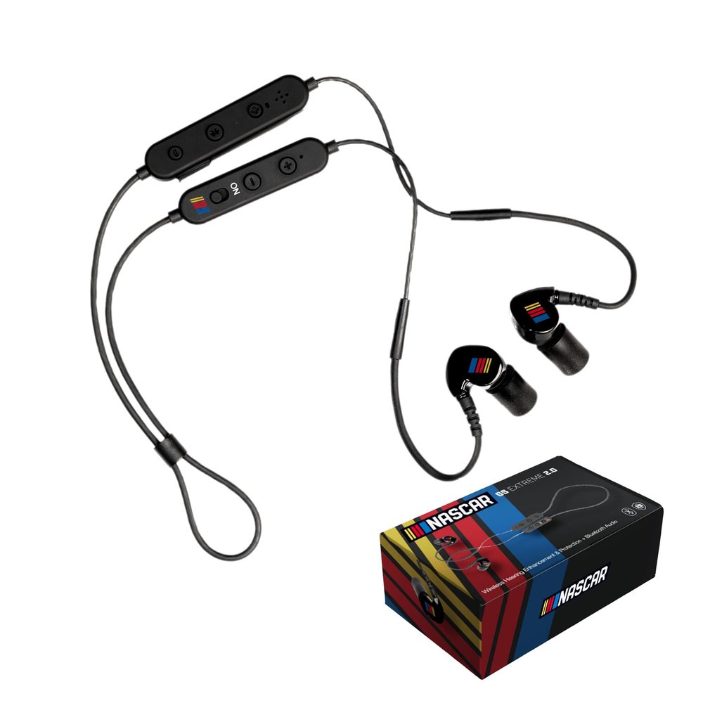 AXIL GS Extreme NASCAR 2.0 Shooting Ear Buds  Hearing Enhancement & Noise Isolation Bluetooth Earbuds  w/Dynamic Speakers  25-Hour
