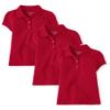 The Children's Place,Girls,Multipack Short Sleeve Pique Polos,Ruby 3-Pack,Medium view 1