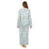 ALAZA Paris Eiffel Tower Castle Women's Satin Pajama Set Long Sleeve Button Down Sleepwear L view 2