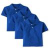 The Children's Place Baby Boy's Multipack Short Sleeve Pique Polos, Renew Blue 3-Pack view 1