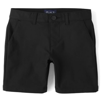 The Children's Place,Boys,Uniform Quick Dry Chino Shorts,Black,16