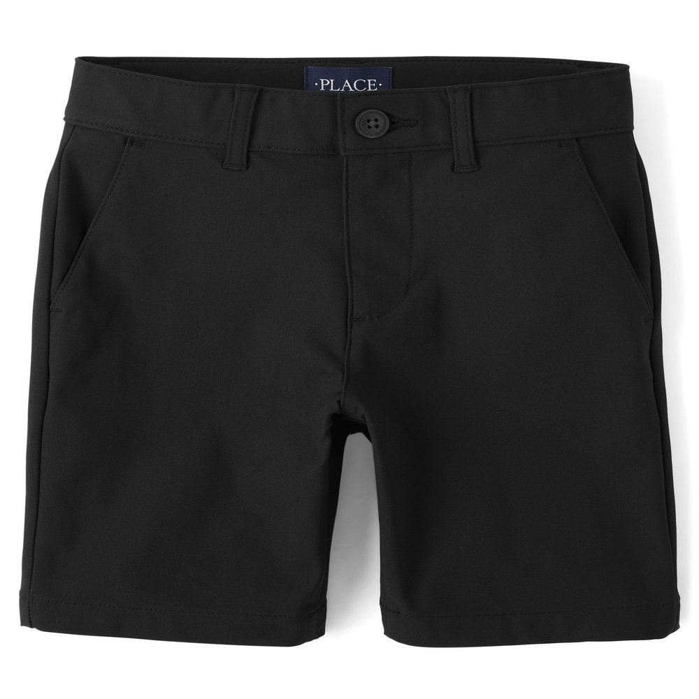 The Children's Place,Boys,Uniform Quick Dry Chino Shorts,Black,16