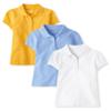 The Children's Place,Girls,Multipack Short Sleeve Pique Polos,Yellow/Daybreak/White 3-Pack,X-Small view 1