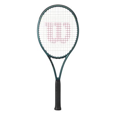 Wilson Blade 100 V9 Strung Performance Tennis Racket - Grip Size 4-4 1/2", Strung with Sensation 16 Natural at Mid Range Tension