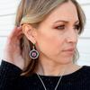 Auburn Tigers Olivia Earrings Silver Jewelry Gift UA view 2
